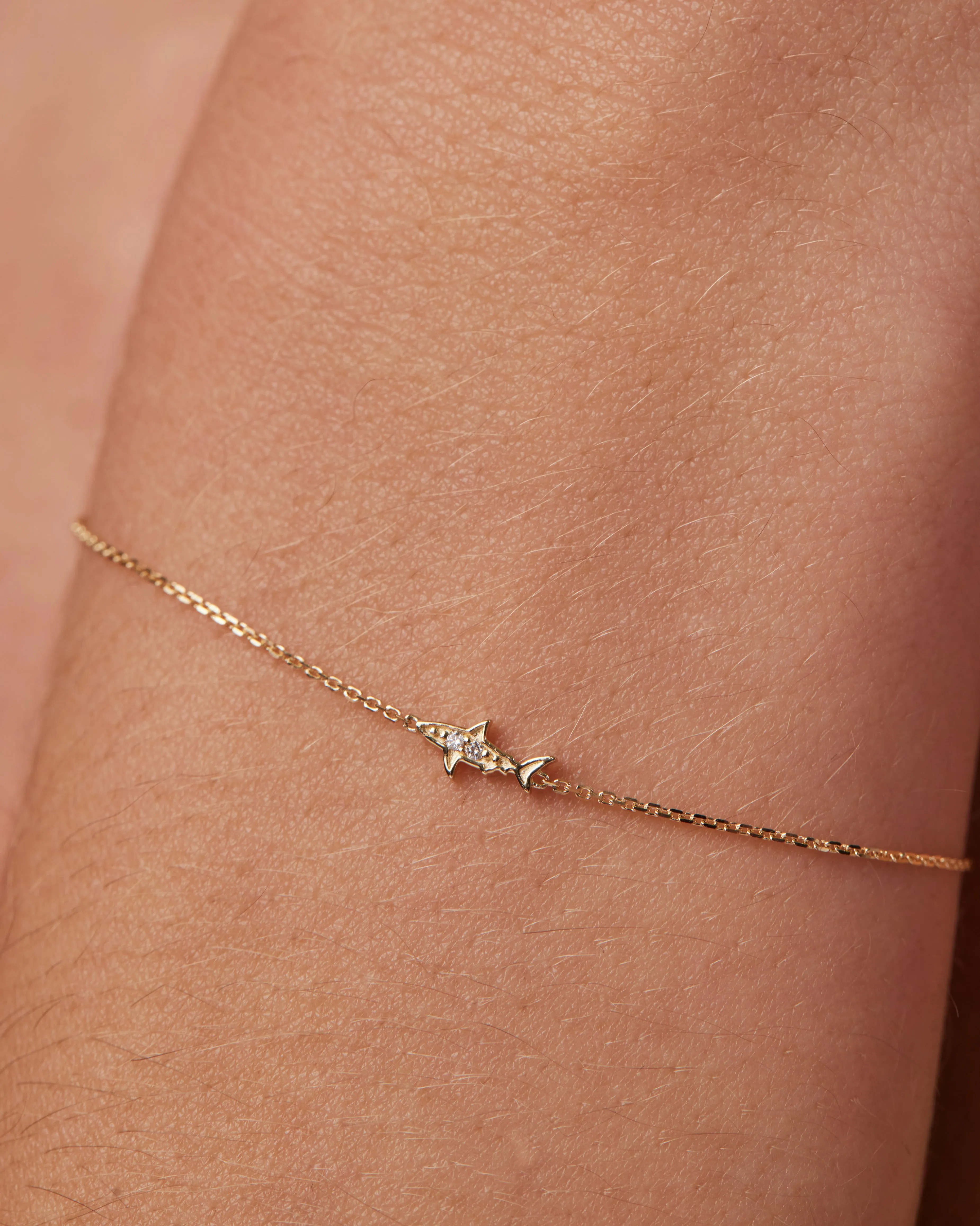 Shark Diamond Soldered Bracelet