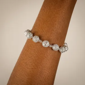Silver Filigree SphereLink Bracelet