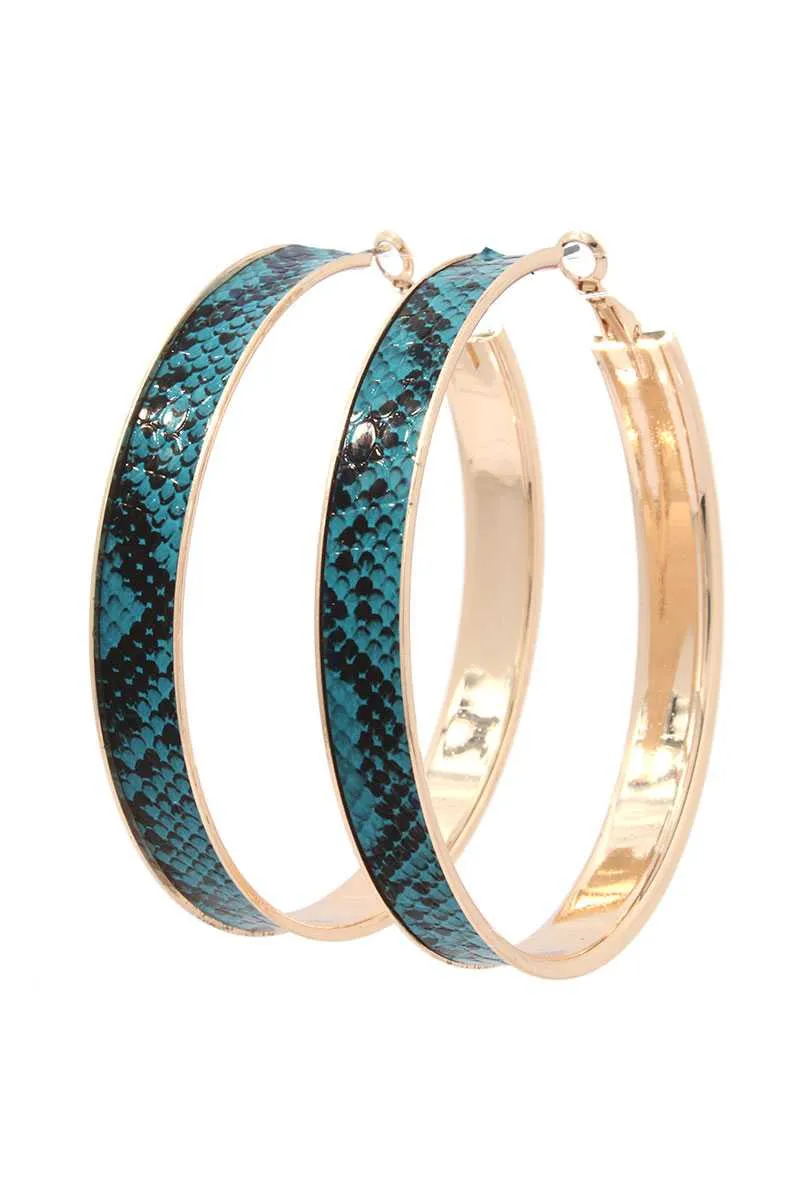 Snake Pattern Hoop Earring