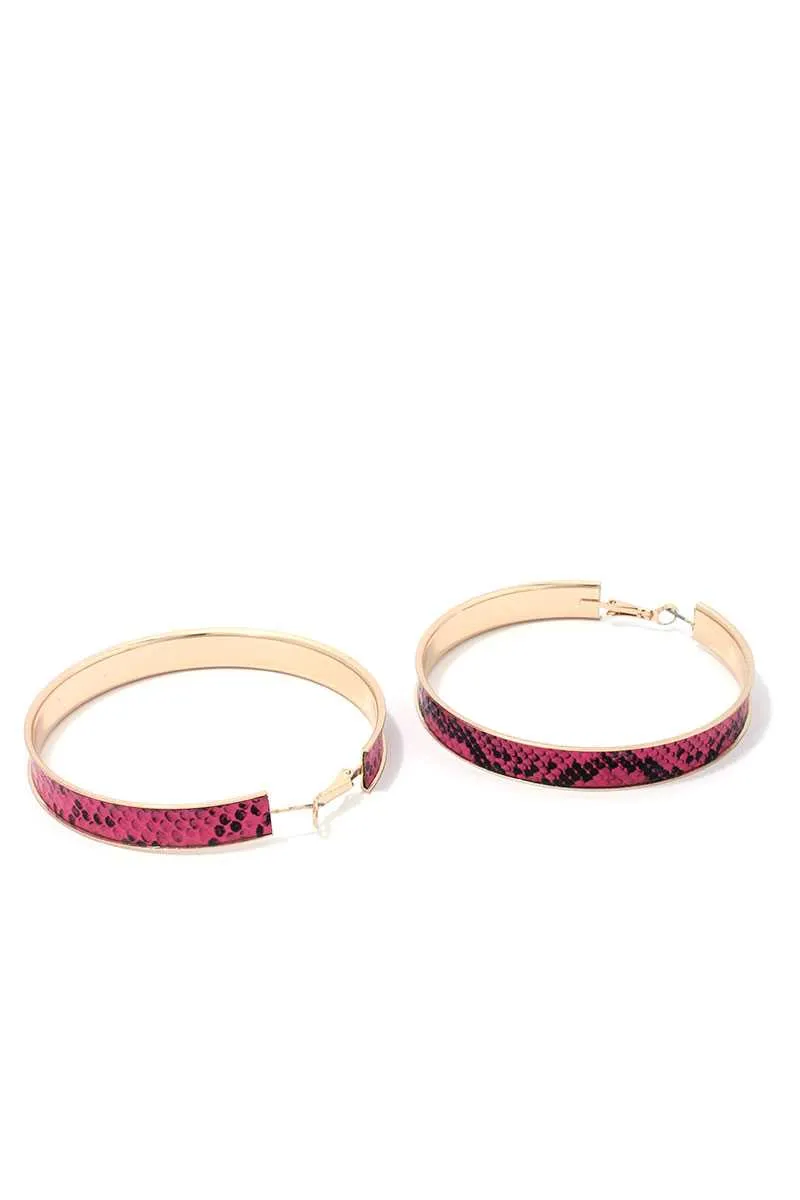Snake Pattern Hoop Earring