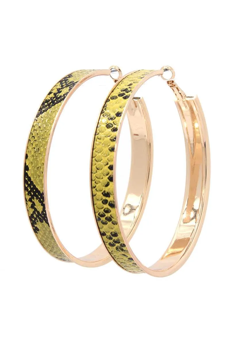Snake Pattern Hoop Earring