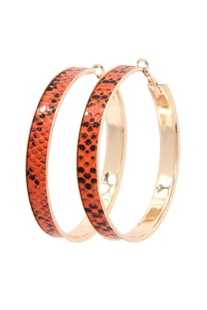 Snake Pattern Hoop Earring