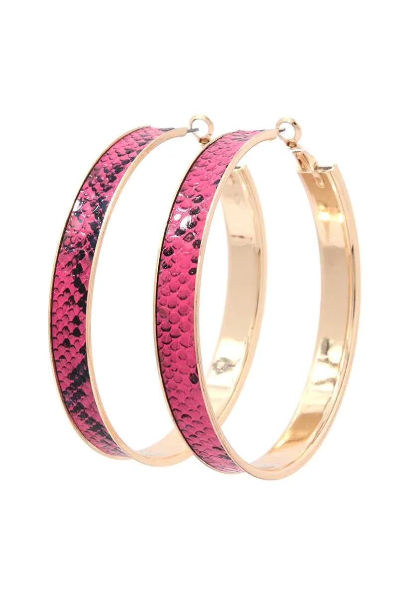 Snake Pattern Hoop Earring
