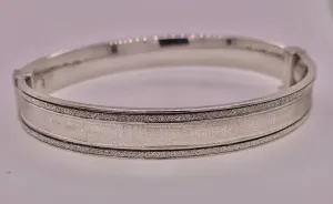 Sterling Silver Shimmer Bangle Bracelet