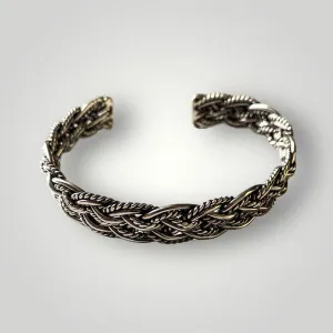 Sterling Silver Weaved Cuff bangle (PG22)