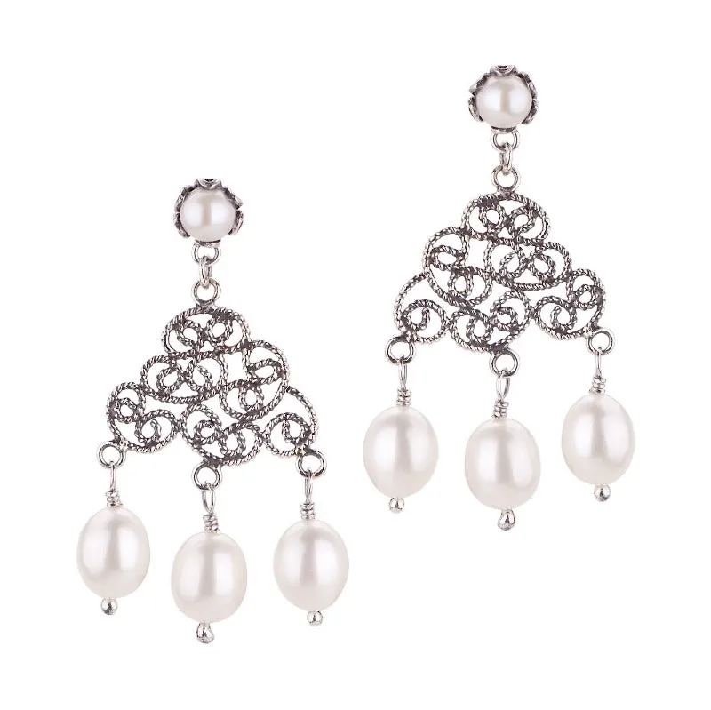 Swirled filigree earrings