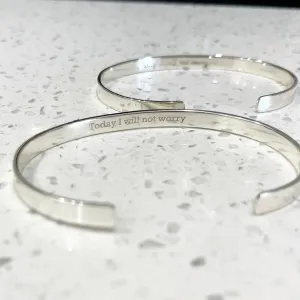 Today I will not worry Cuff