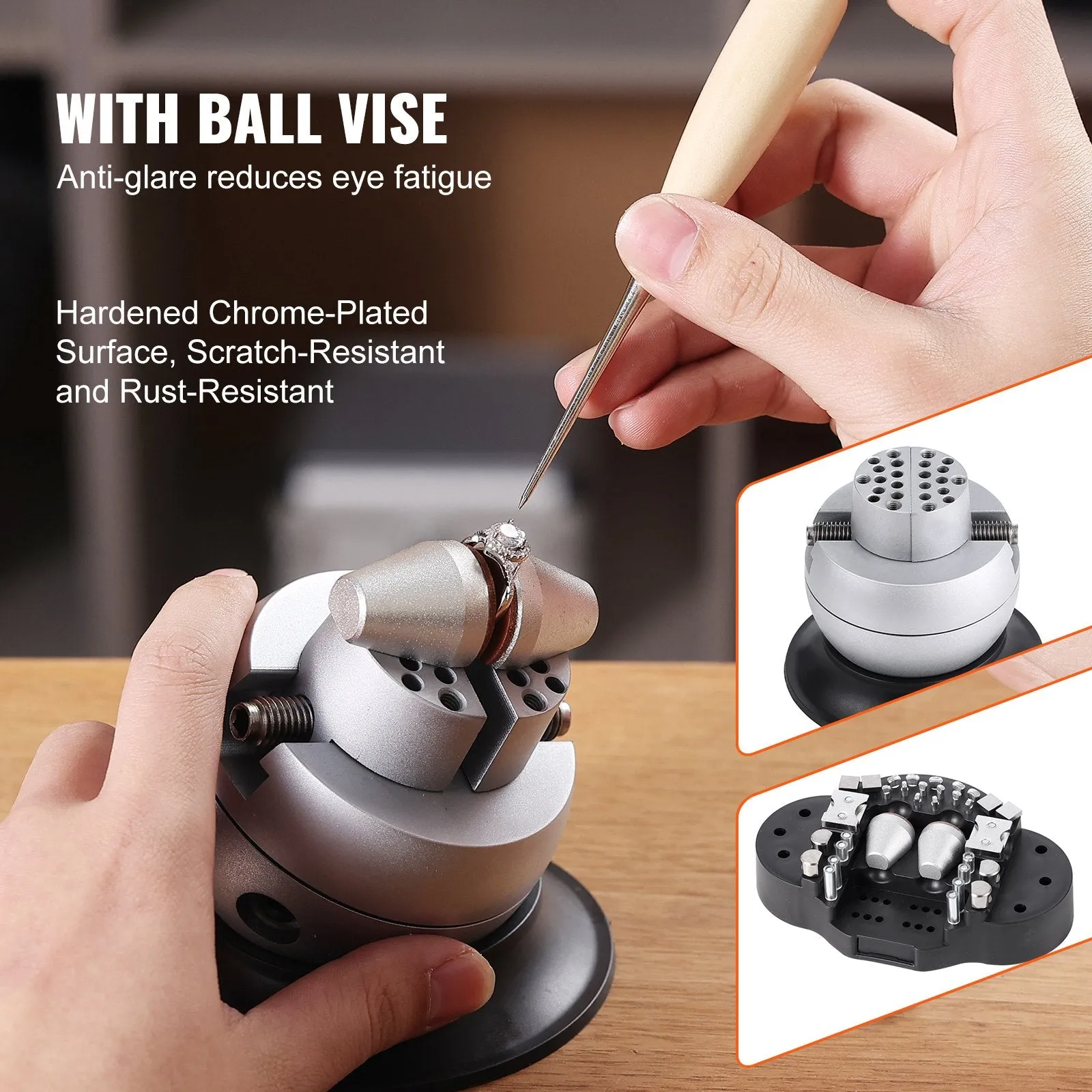 Vevor Multi-Directional Microscope with Ball Vise Spring Bracket Ring Light 7X-45X Magnification New