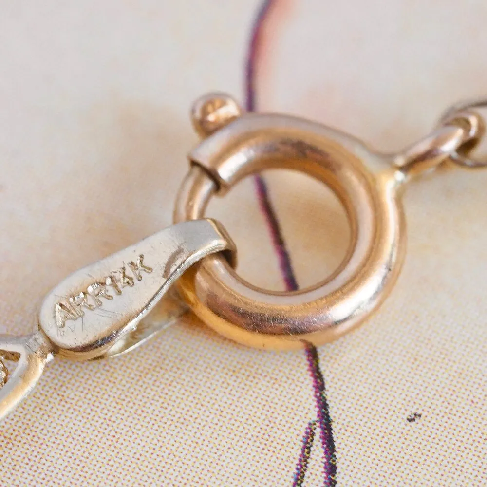 Vintage 14k Gold Filigree Link Bracelet