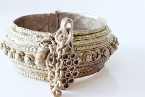 Vintage Bedouin Yemeni Hinged Cuff Bracelet