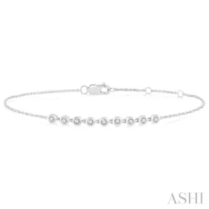 White Gold Bezel Set Diamond Bracelet