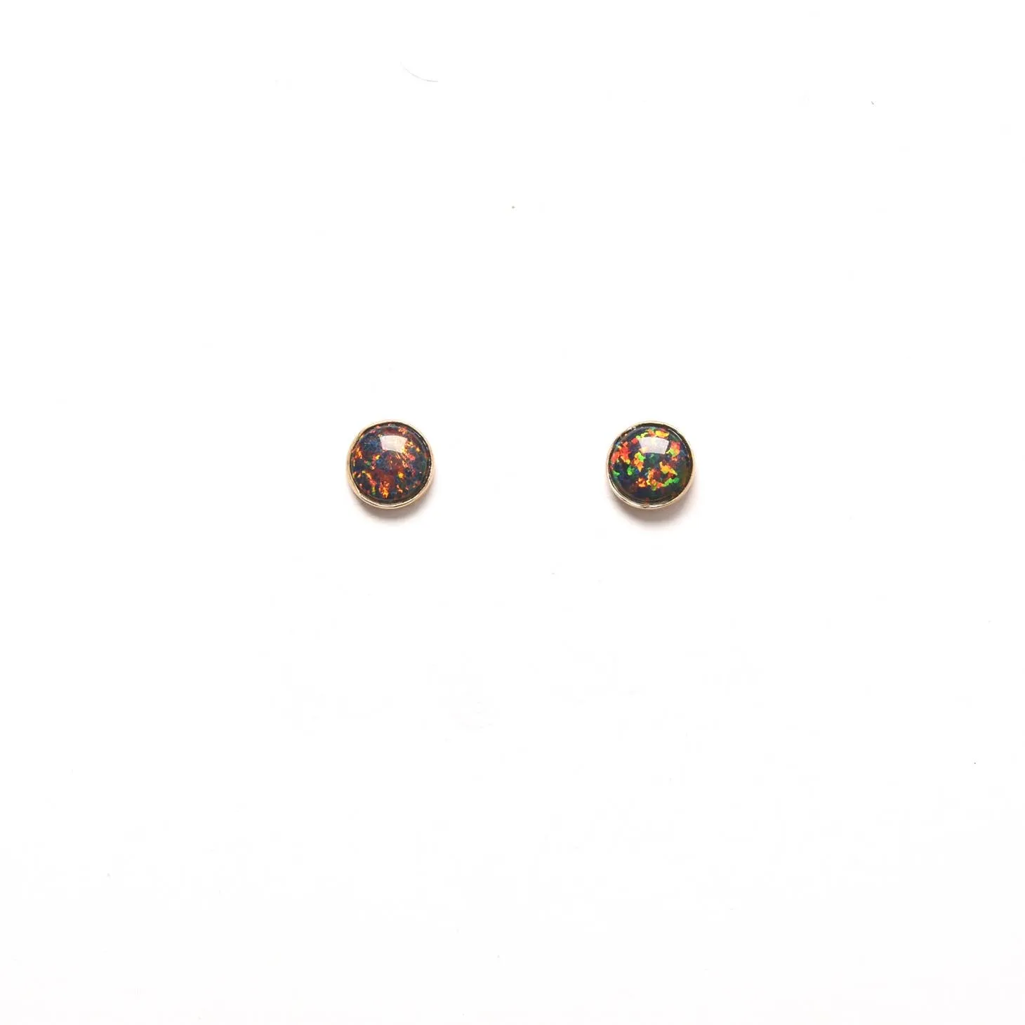 XL Black Opal Studs