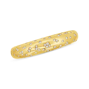 Yellow Gold & Scattered Diamond Bangle